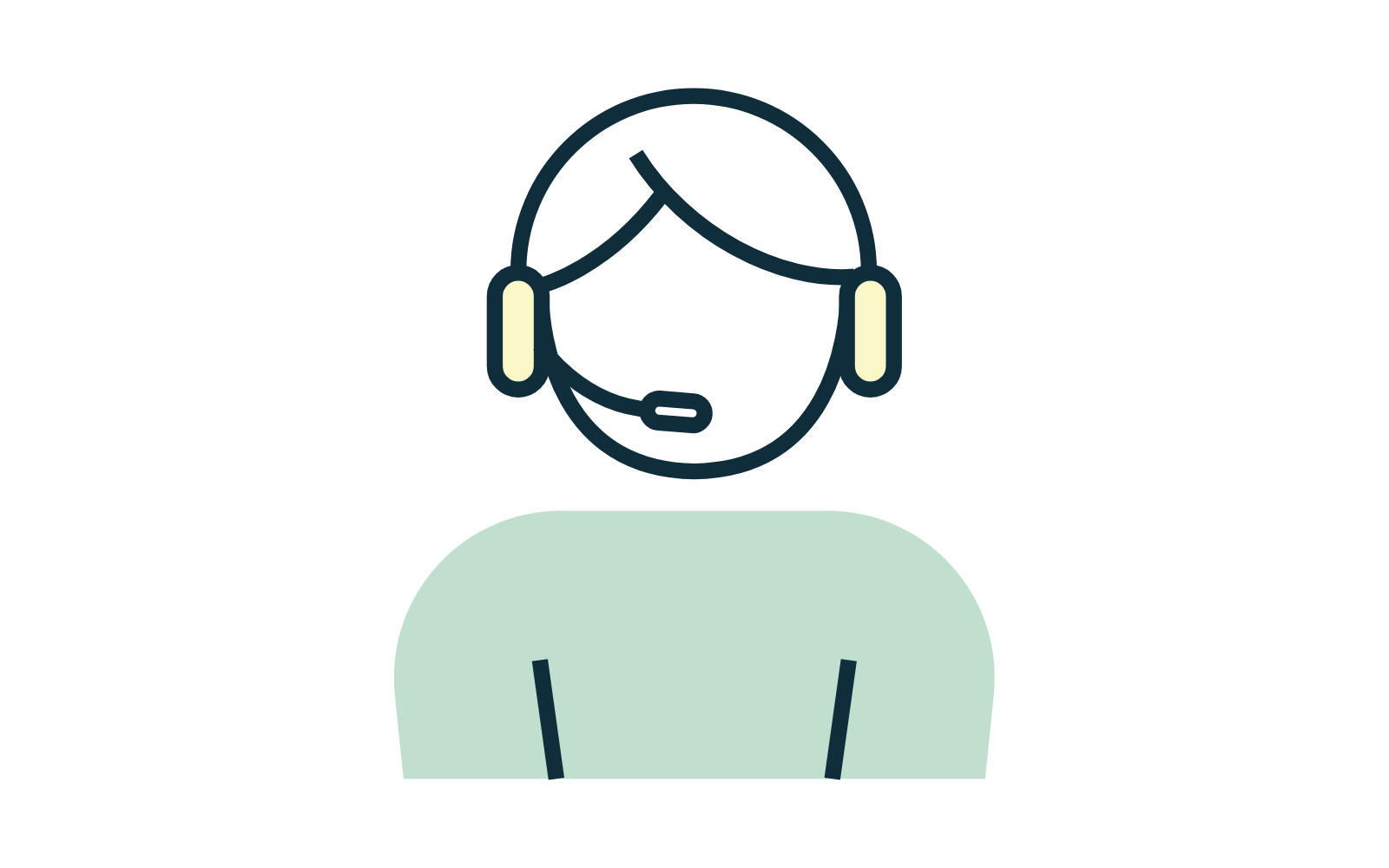 Animated image of a person with a headset