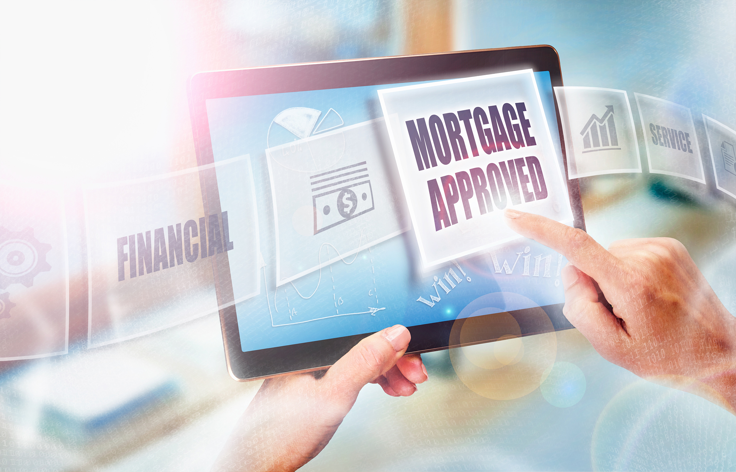 iPad displaying mortgage information