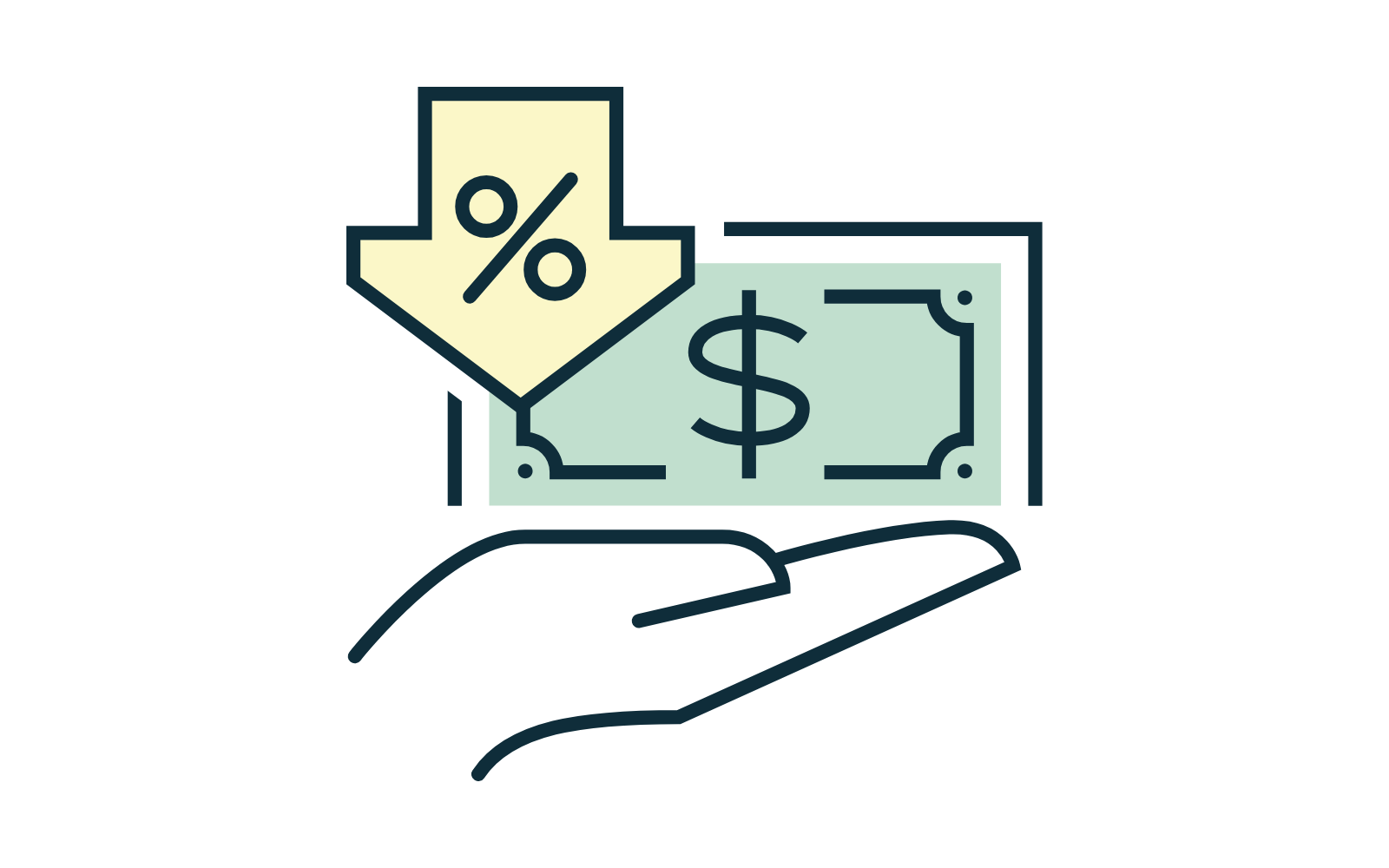 Animated image of a hand holding a dollar